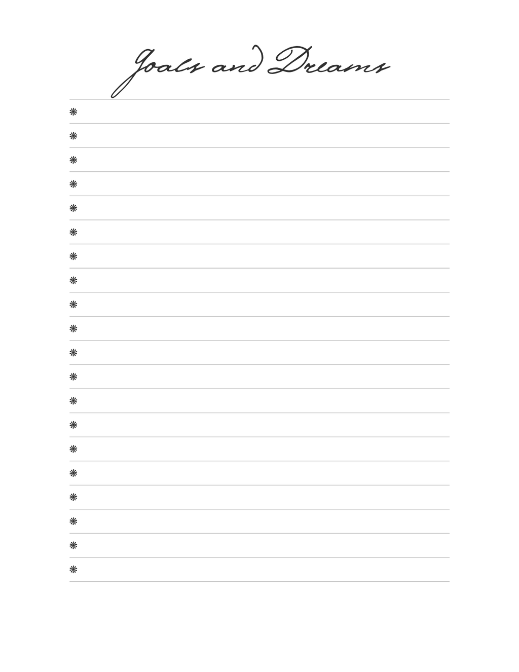 Simple-Cursive Yearly Planner