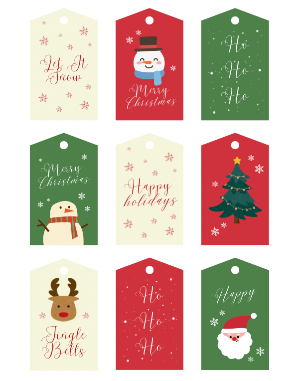 Festive Christmas Gift Tags