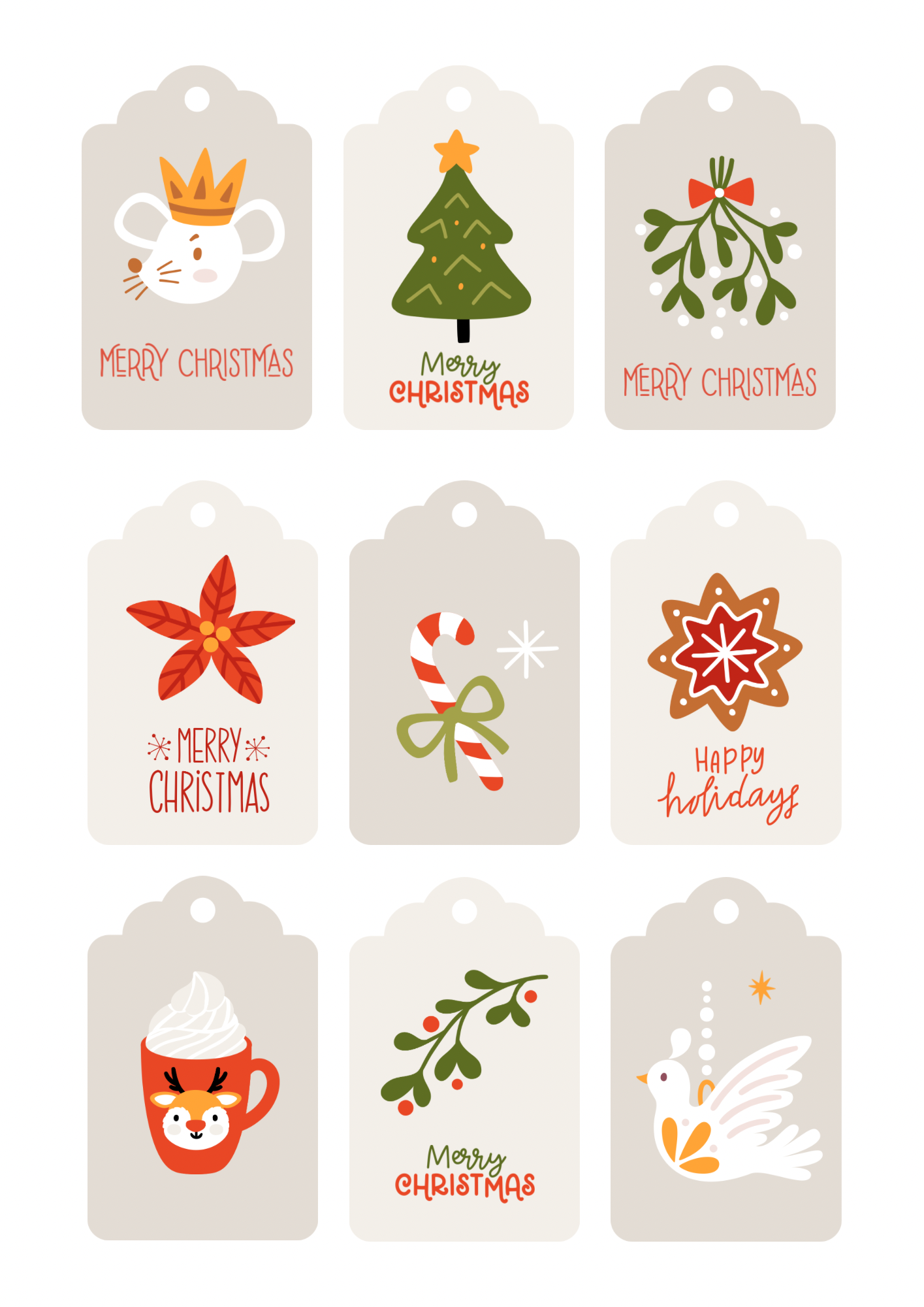 Whimsical Woodland Christmas Tags