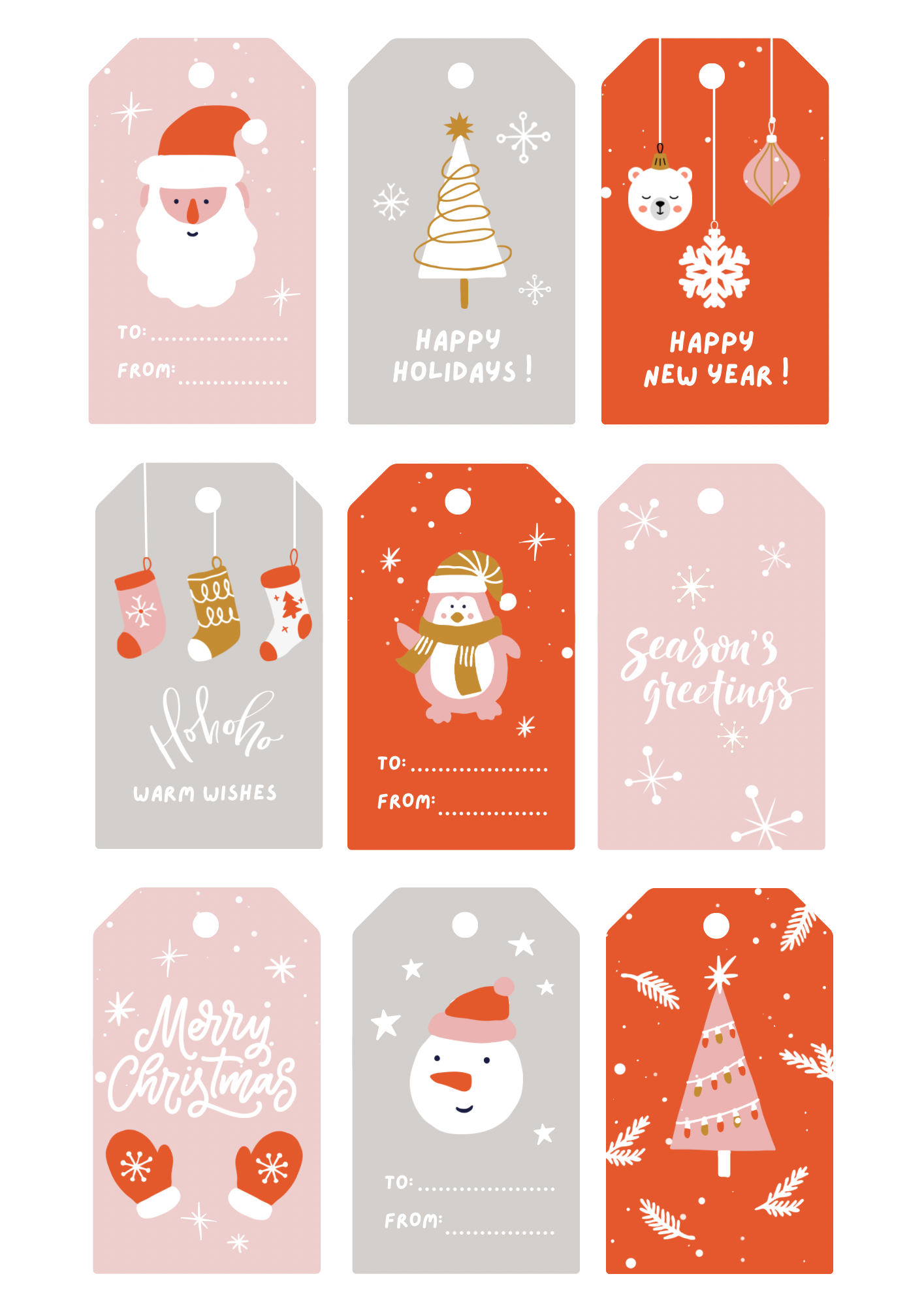 Cozy Holiday Tags