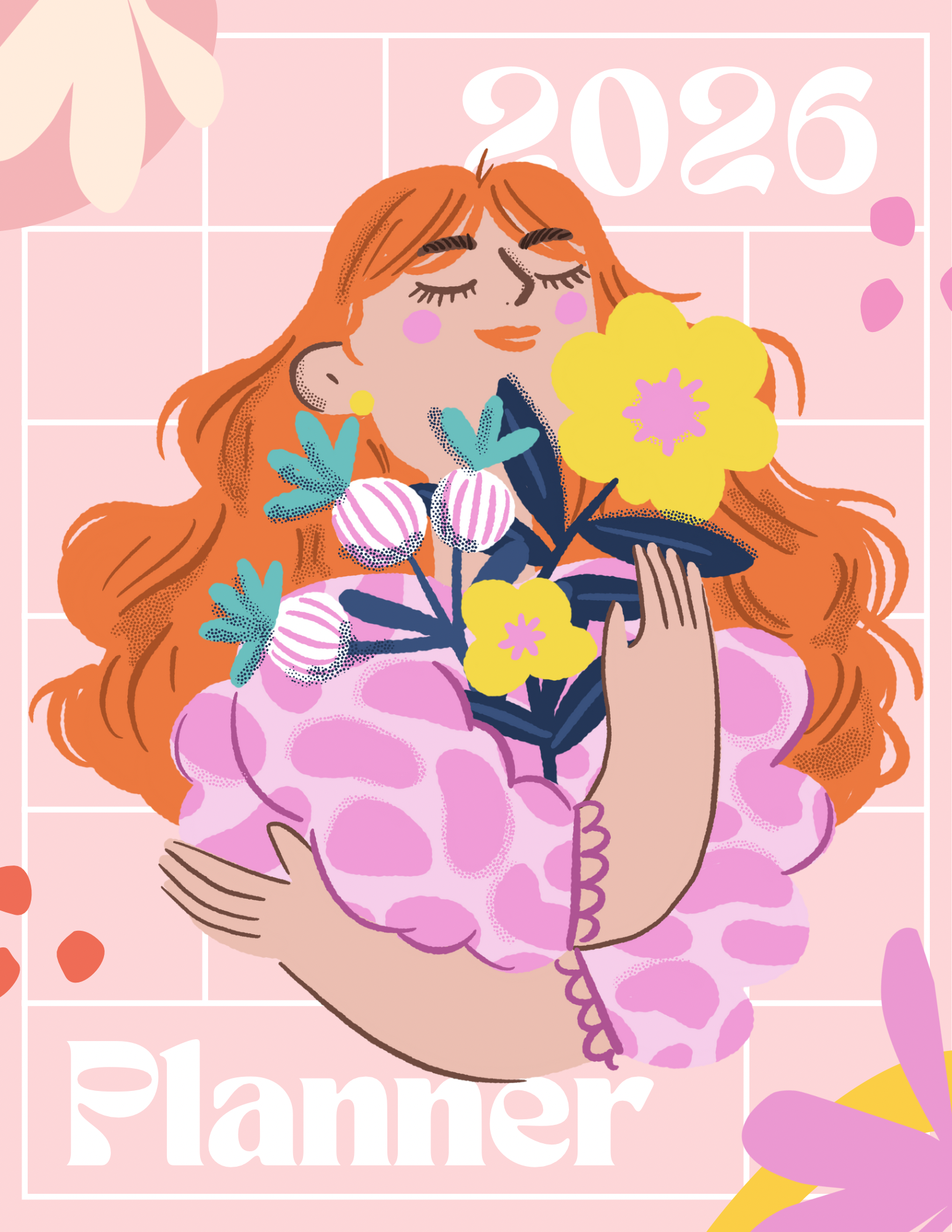 Pink Floral Woman Cover