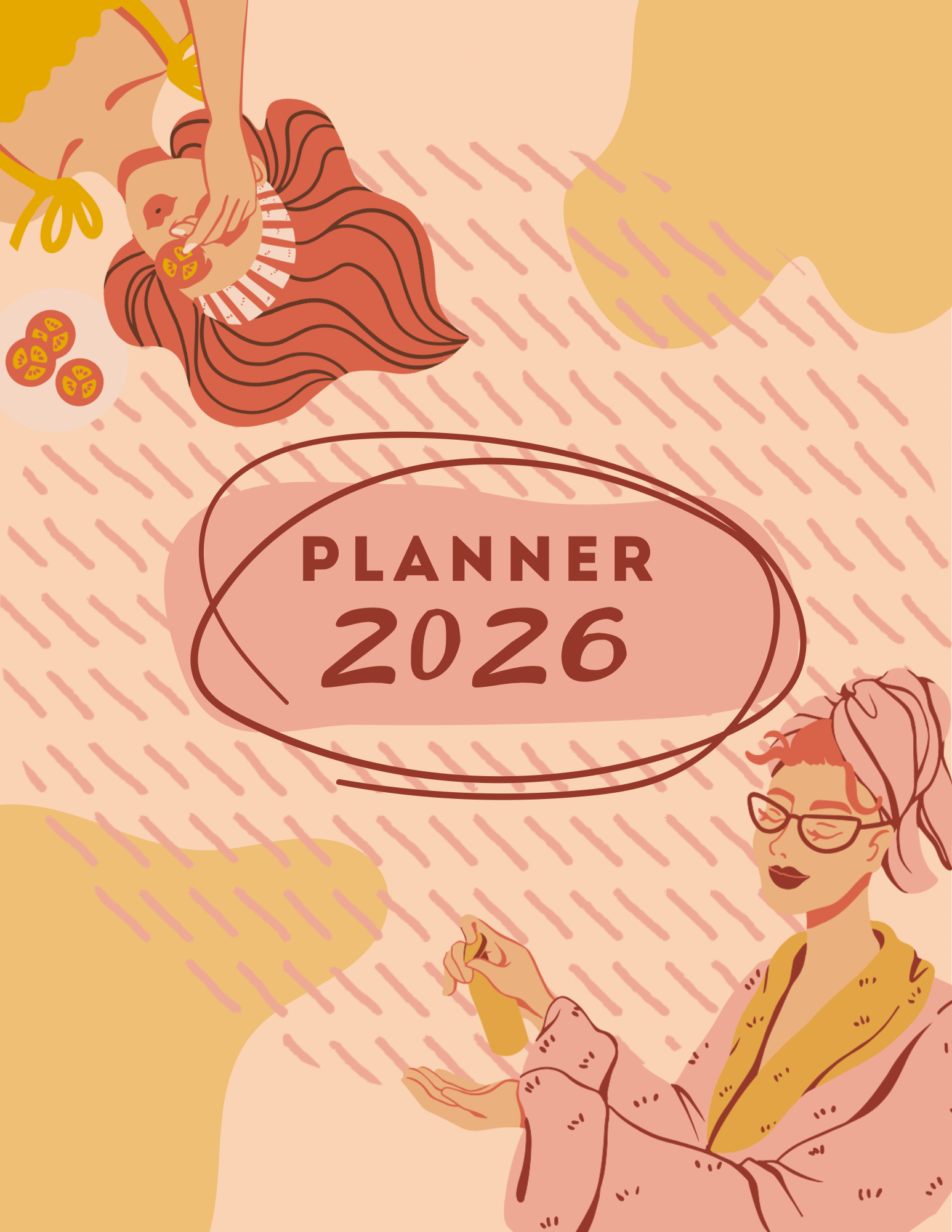 Pink & Orange Spa-Themed Cover