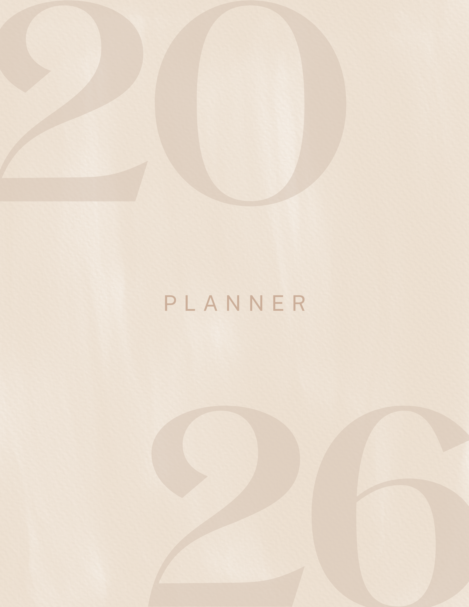 2026 Minimalist Beige Cover