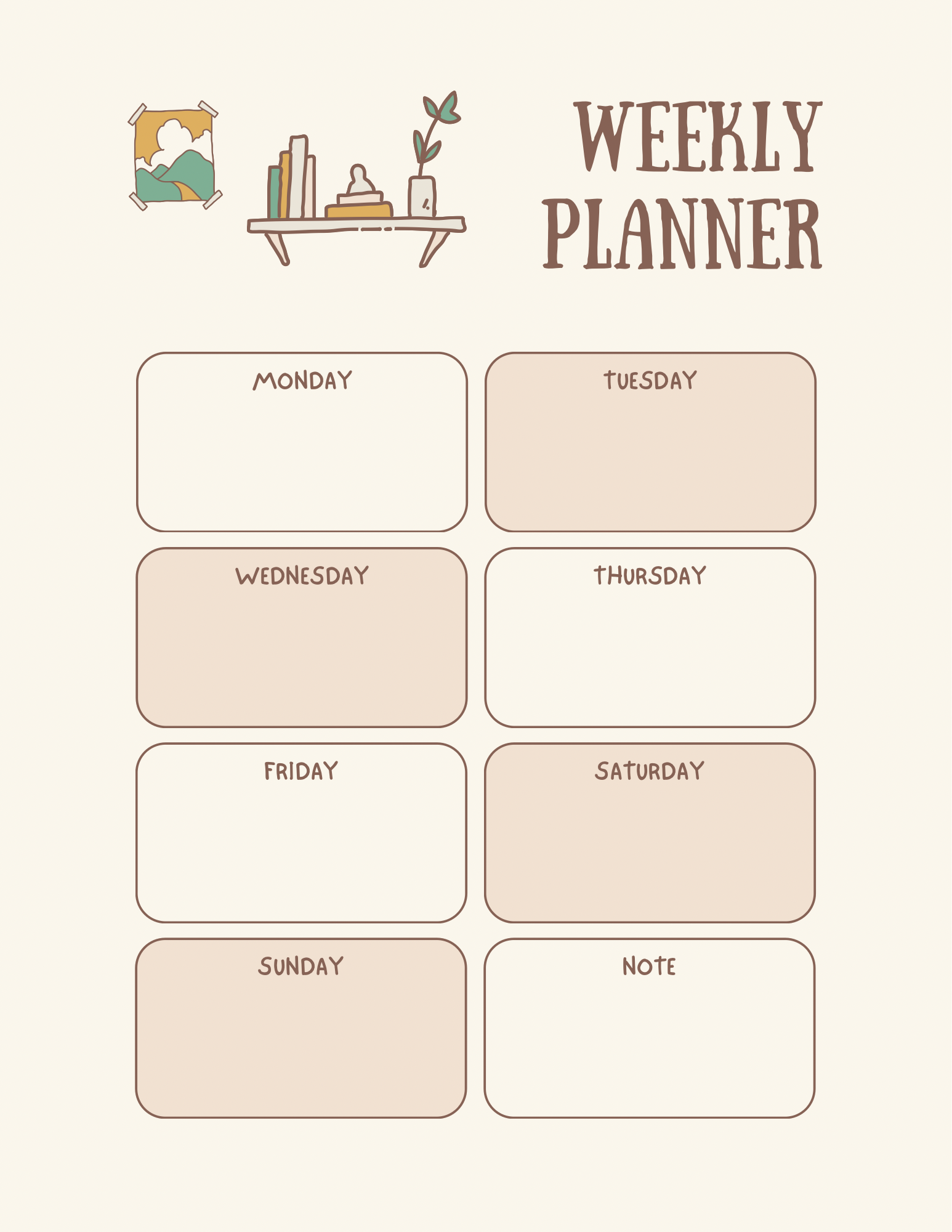 Cutesy Daily Planner