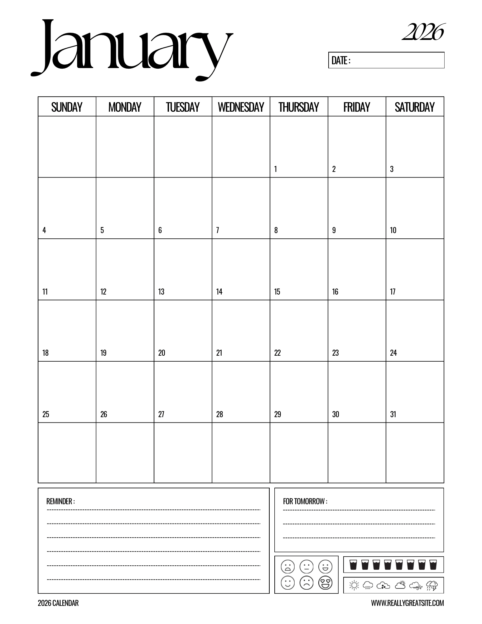 Aesthetic Black & White Planner