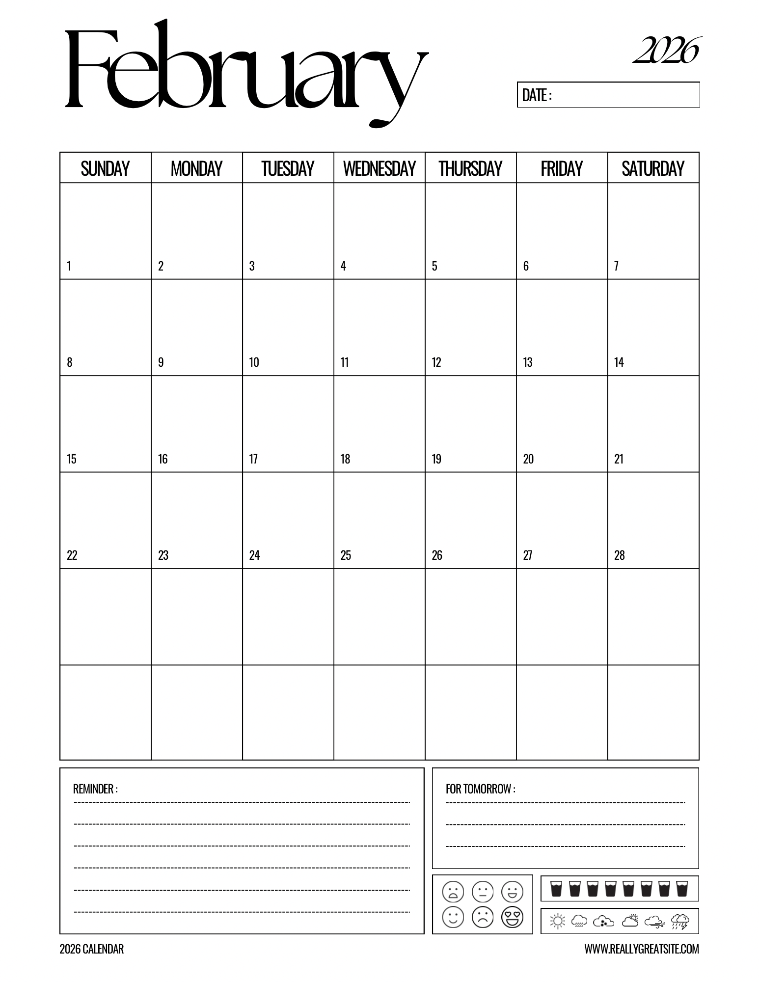 Aesthetic Black & White Planner