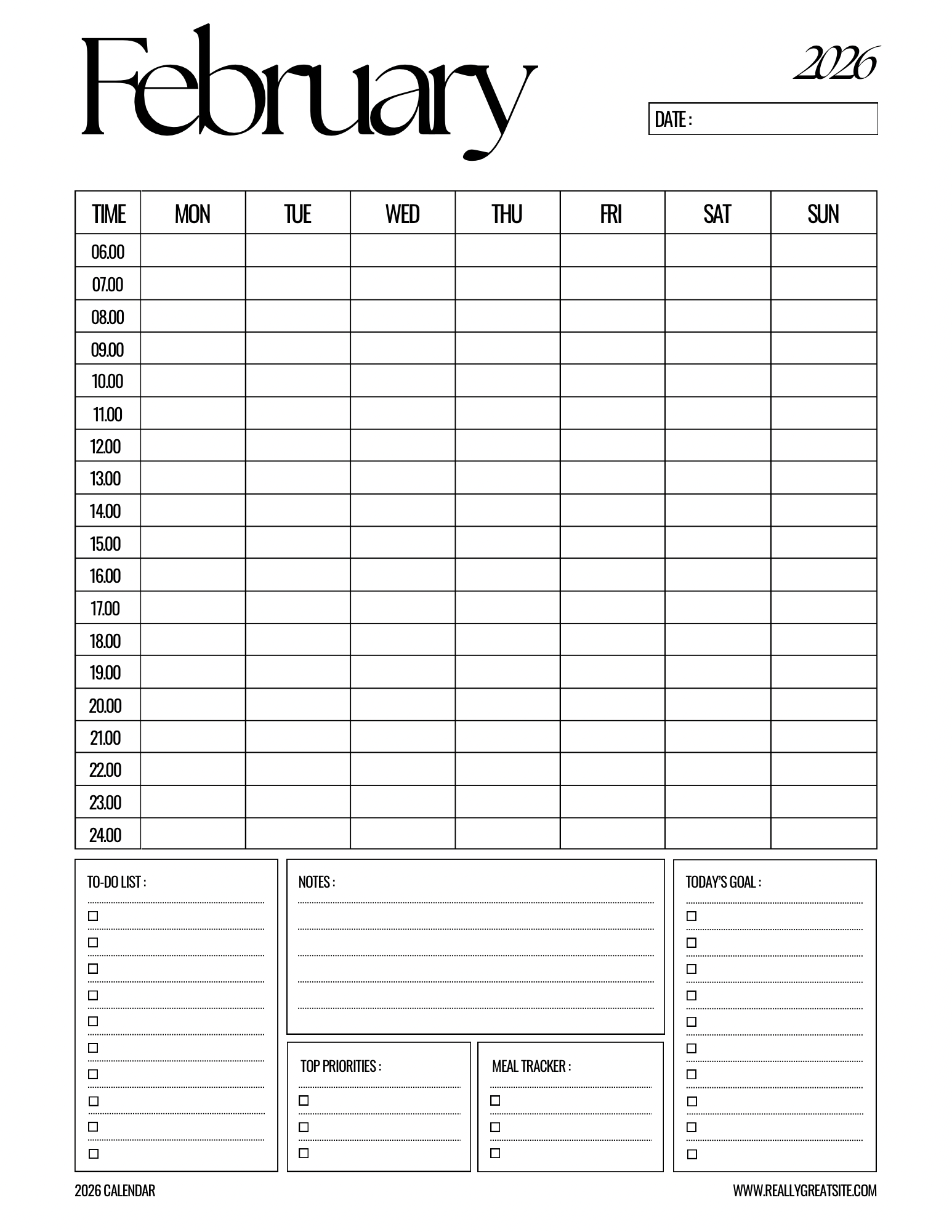 Aesthetic Black & White Planner