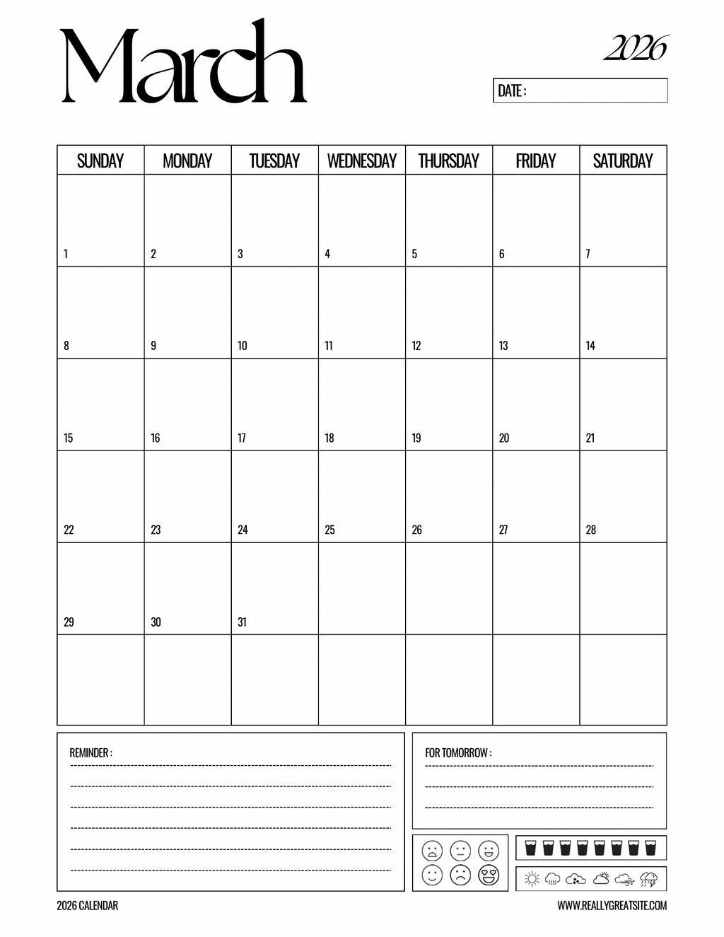 Aesthetic Black & White Planner