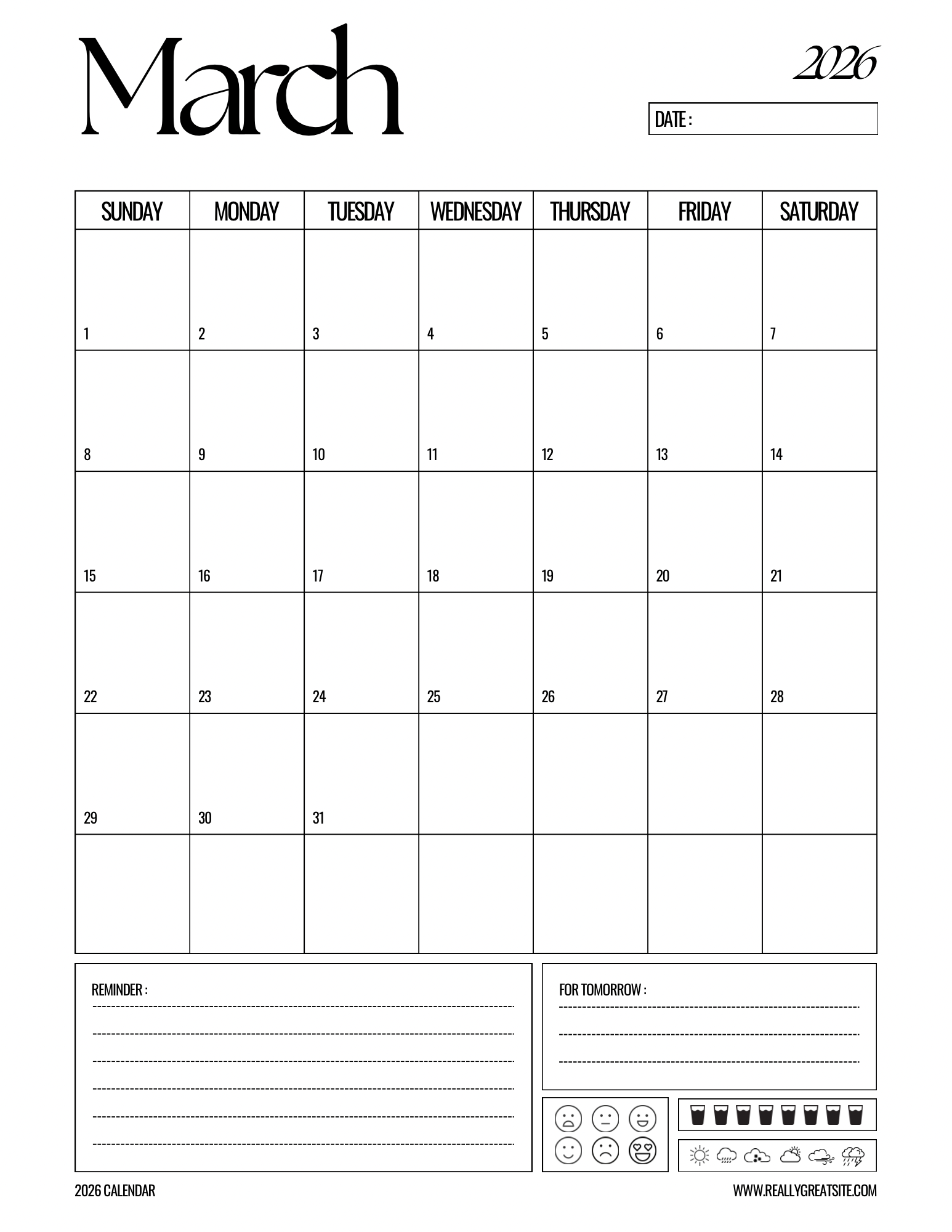Aesthetic Black & White Planner