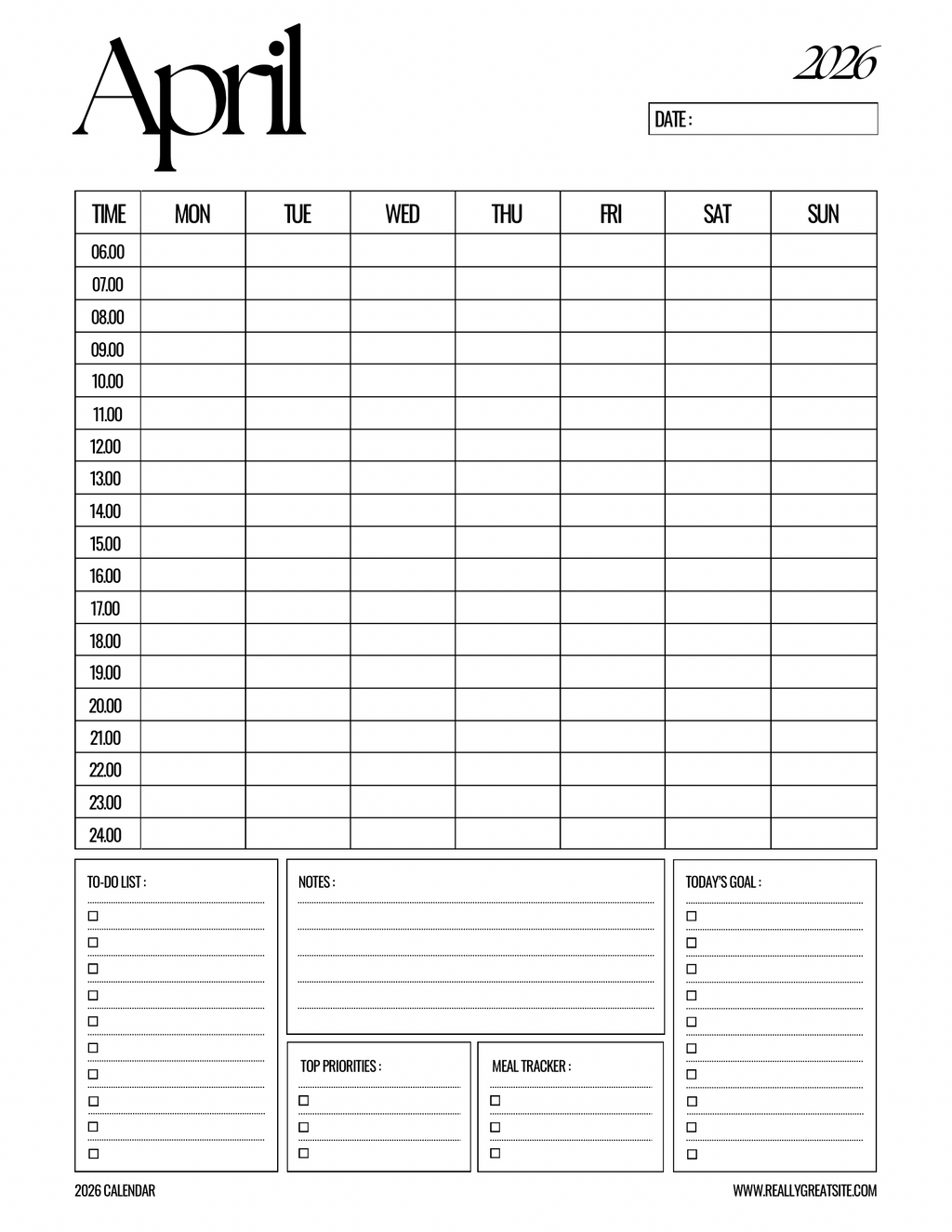 Aesthetic Black & White Planner