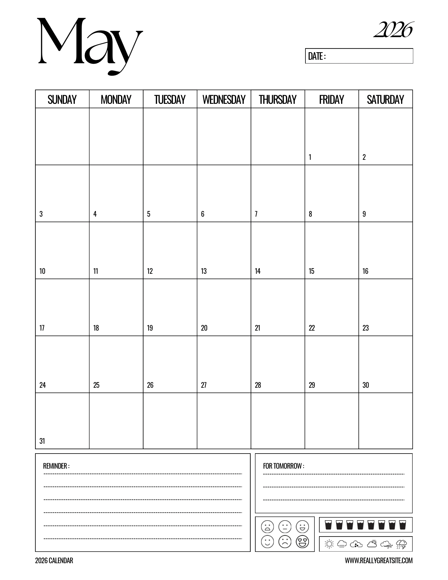 Aesthetic Black & White Planner