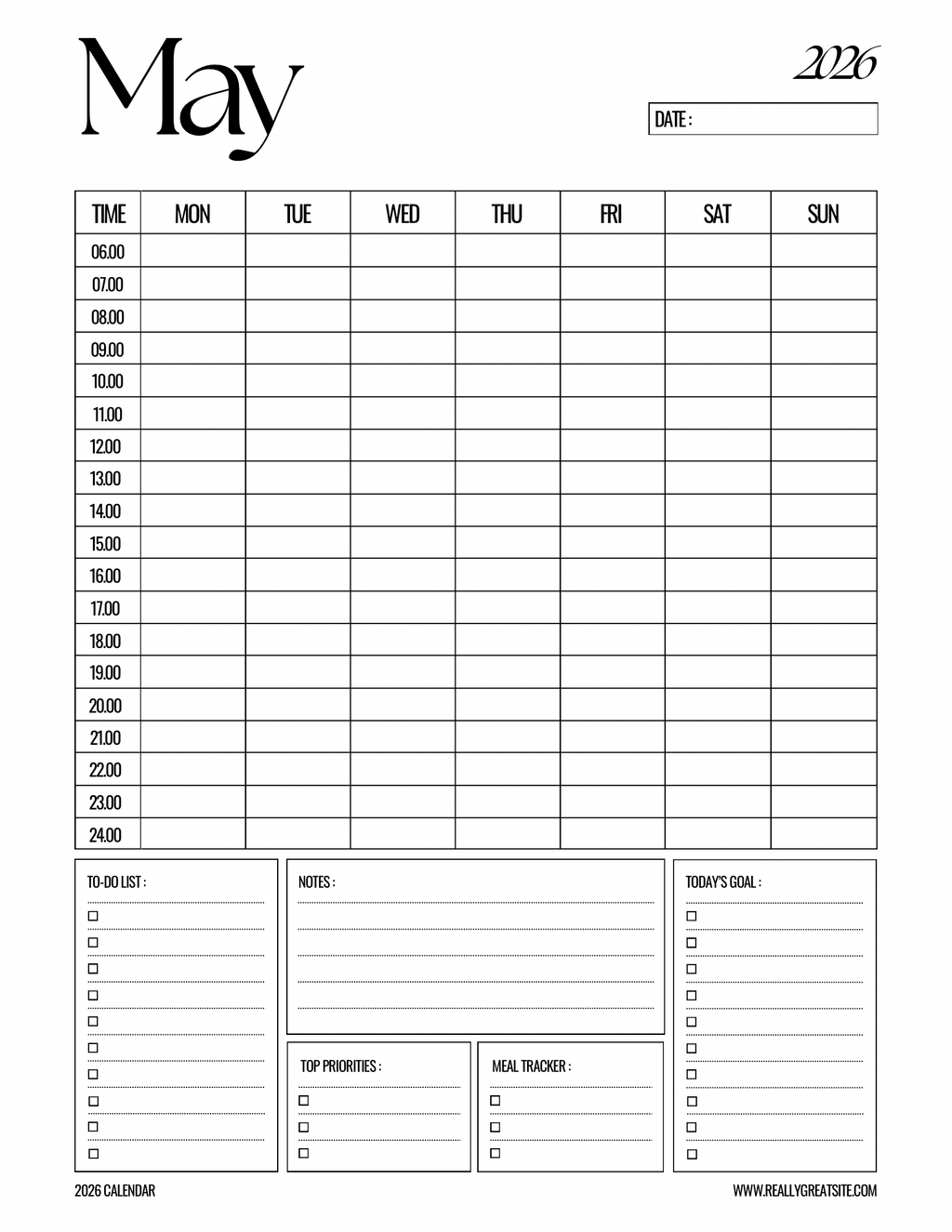 Aesthetic Black & White Planner