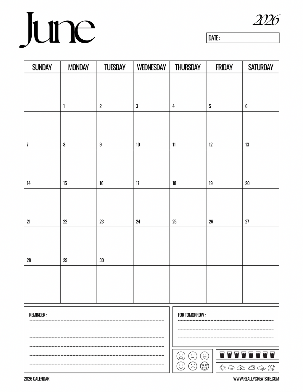 Aesthetic Black & White Planner