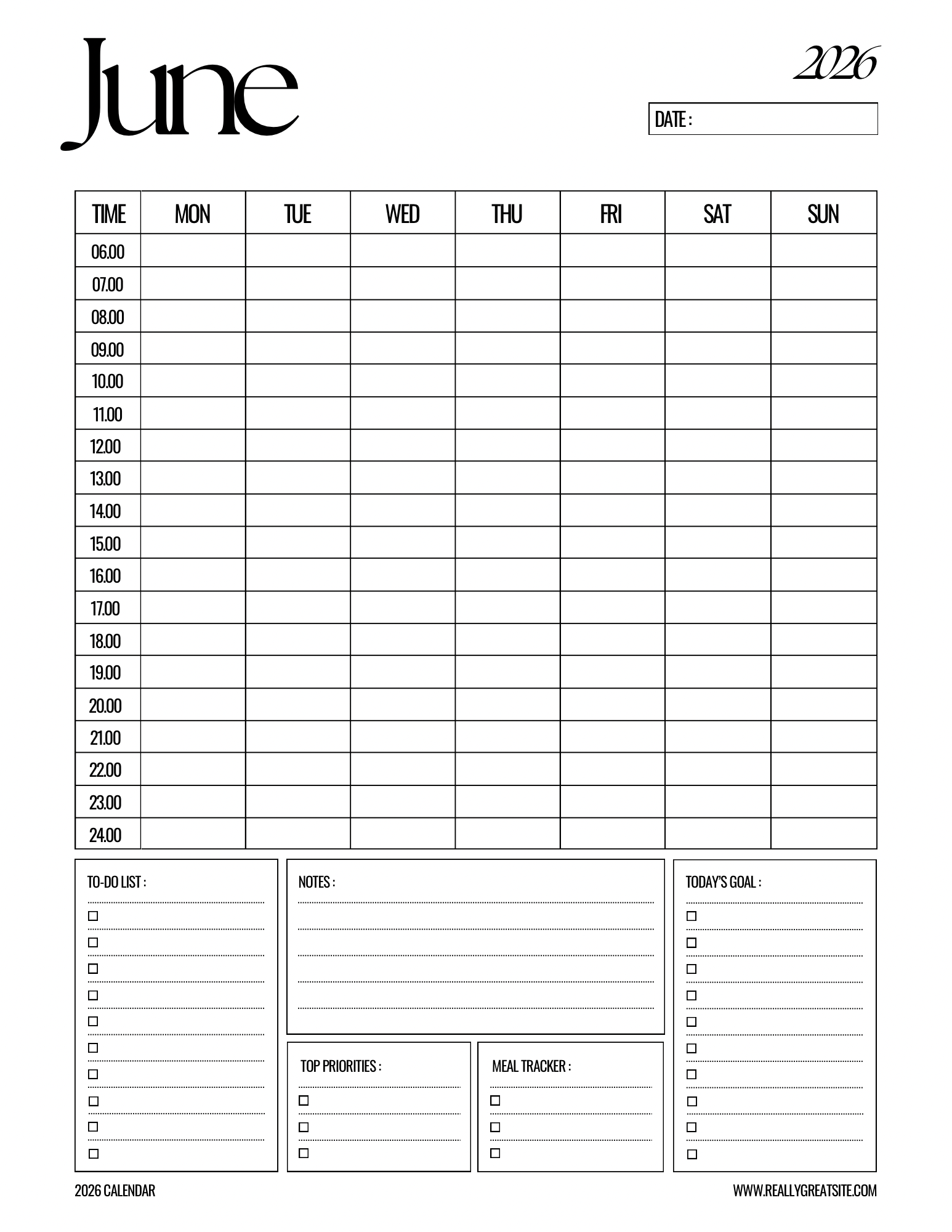 Aesthetic Black & White Planner