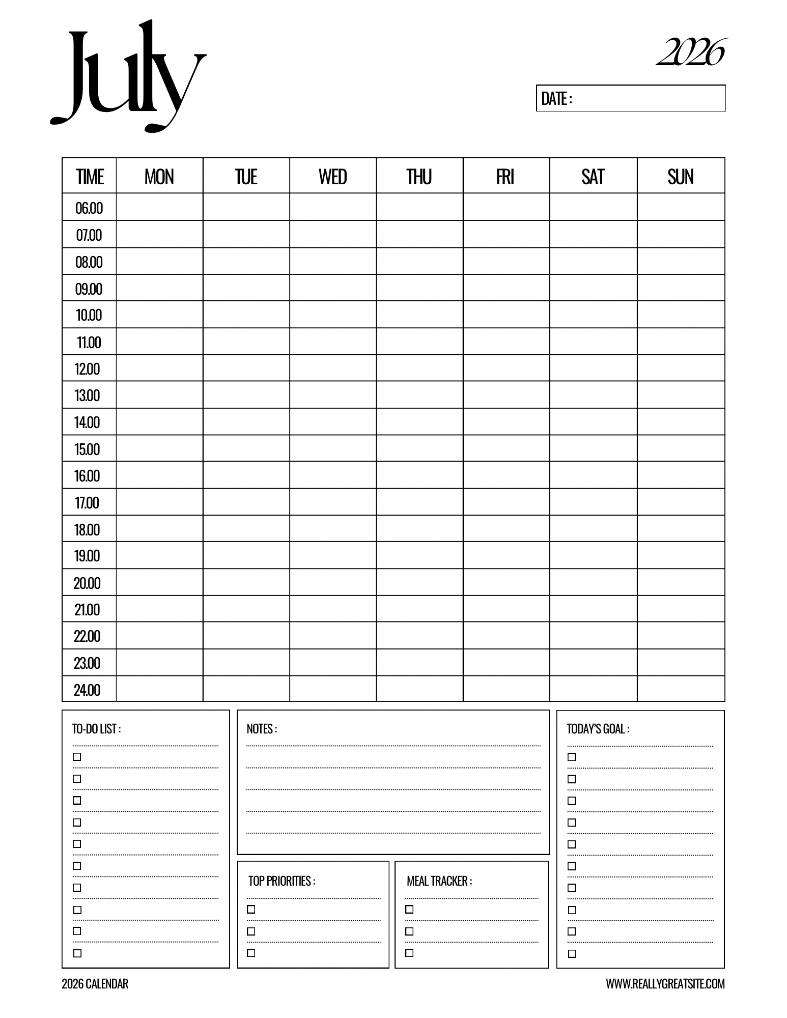 Aesthetic Black & White Planner