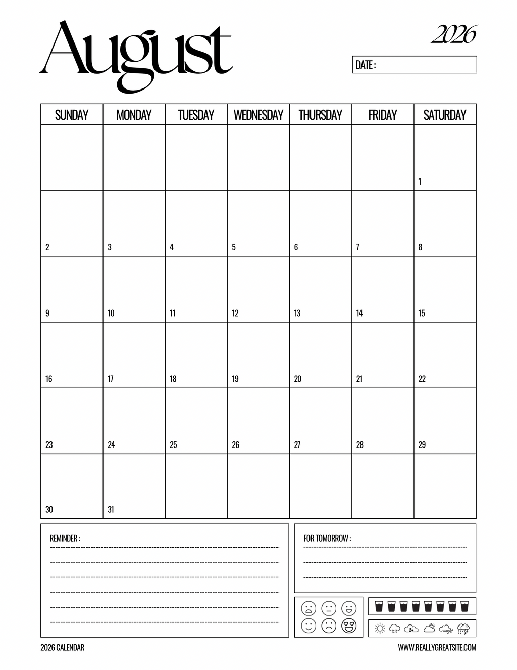 Aesthetic Black & White Planner