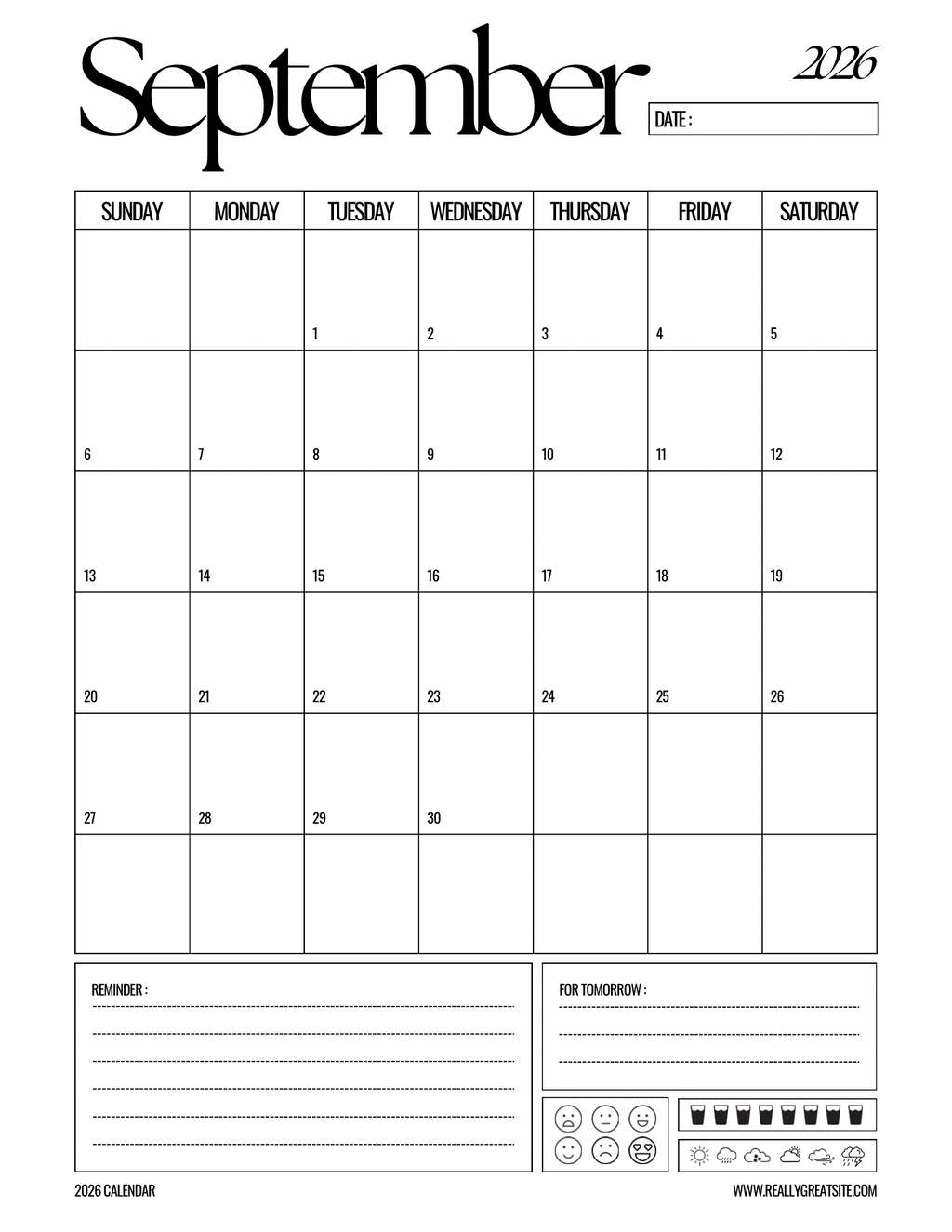 Aesthetic Black & White Planner