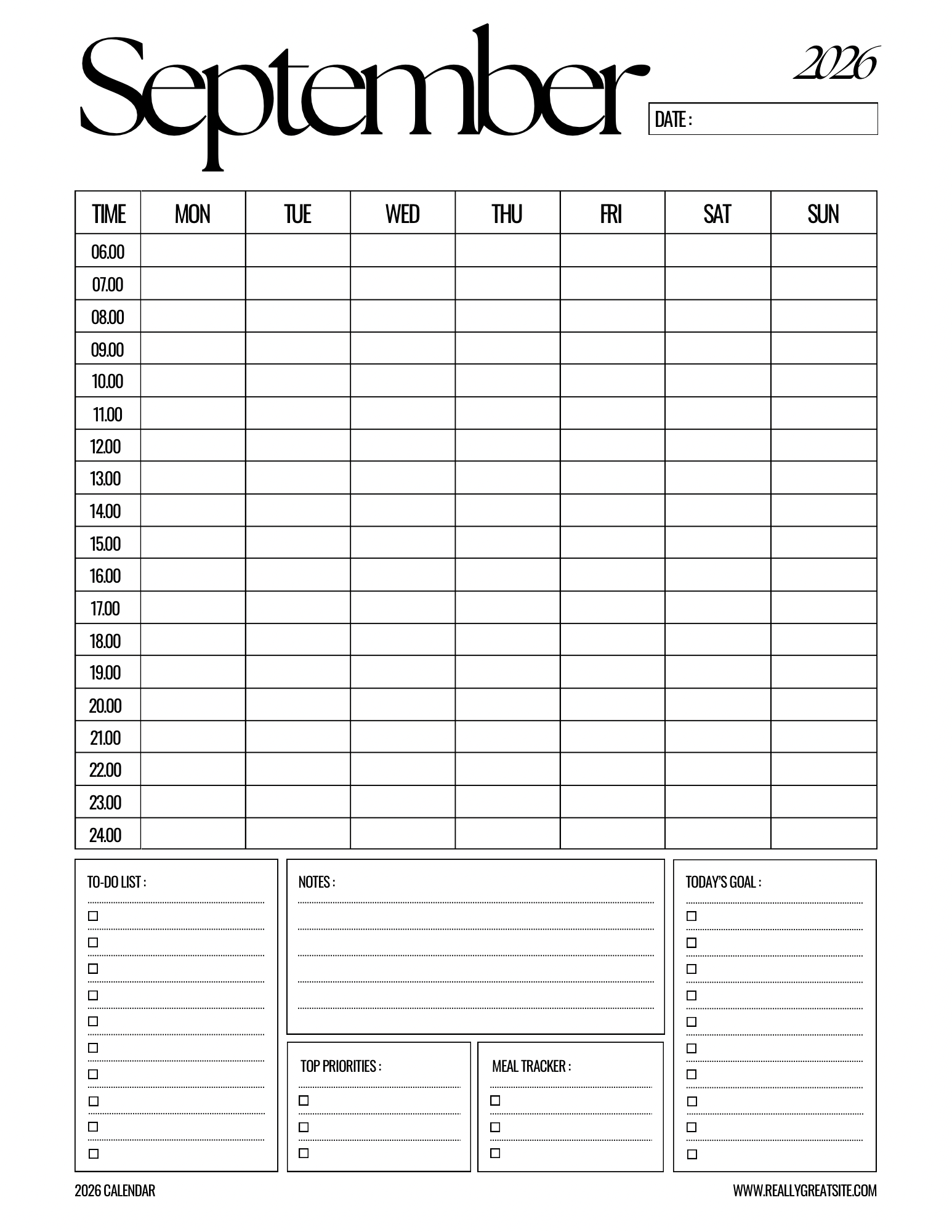 Aesthetic Black & White Planner