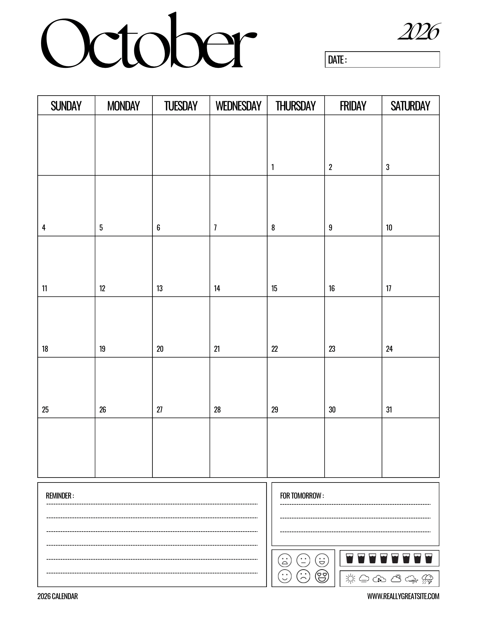 Aesthetic Black & White Planner