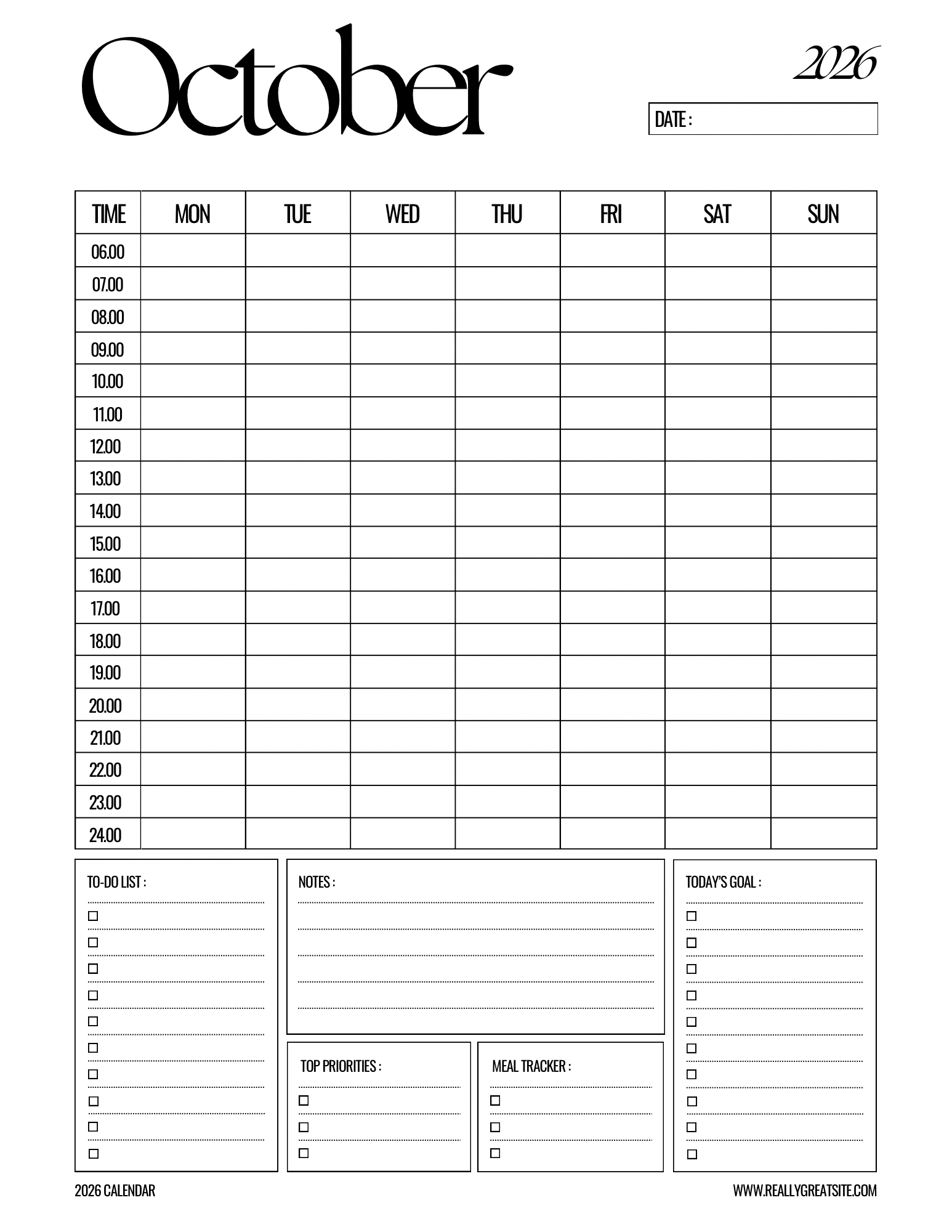 Aesthetic Black & White Planner