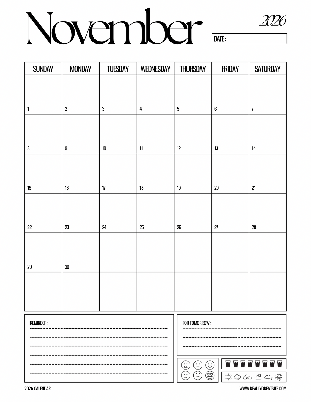 Aesthetic Black & White Planner