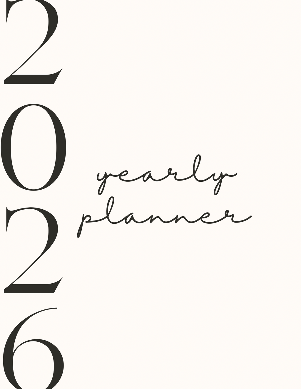 Simple Black & White Planner