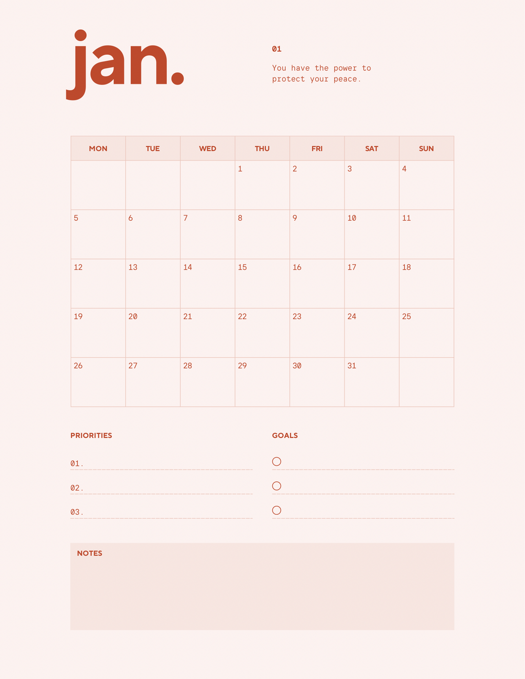 Inspirational Yearly Planner