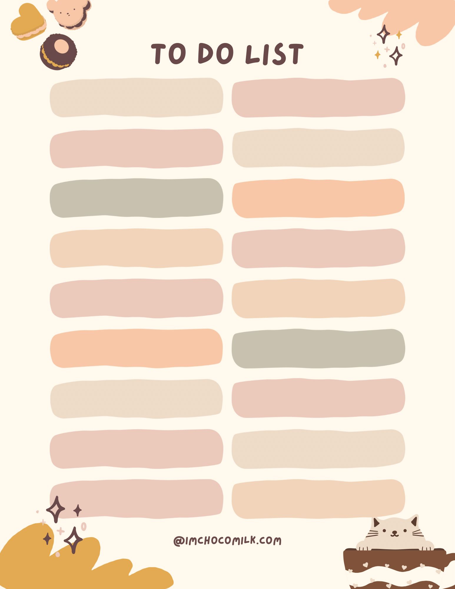 Colorful Pastel To Do List-Page