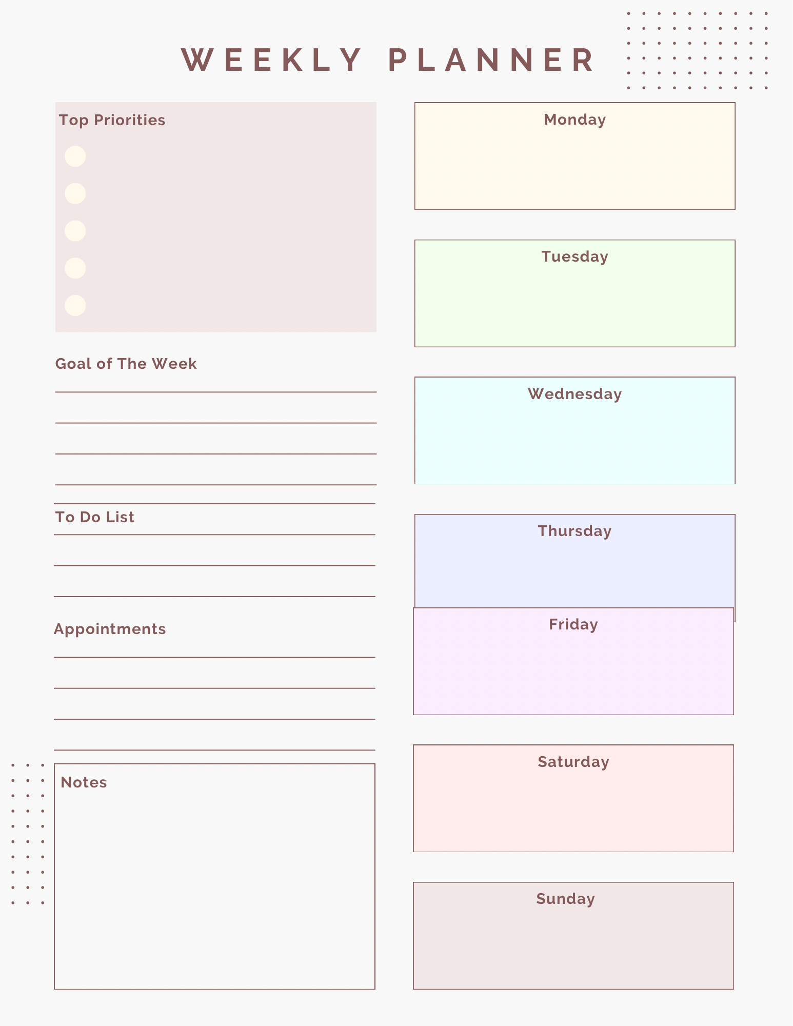 Subtle Weekly Planner-Page