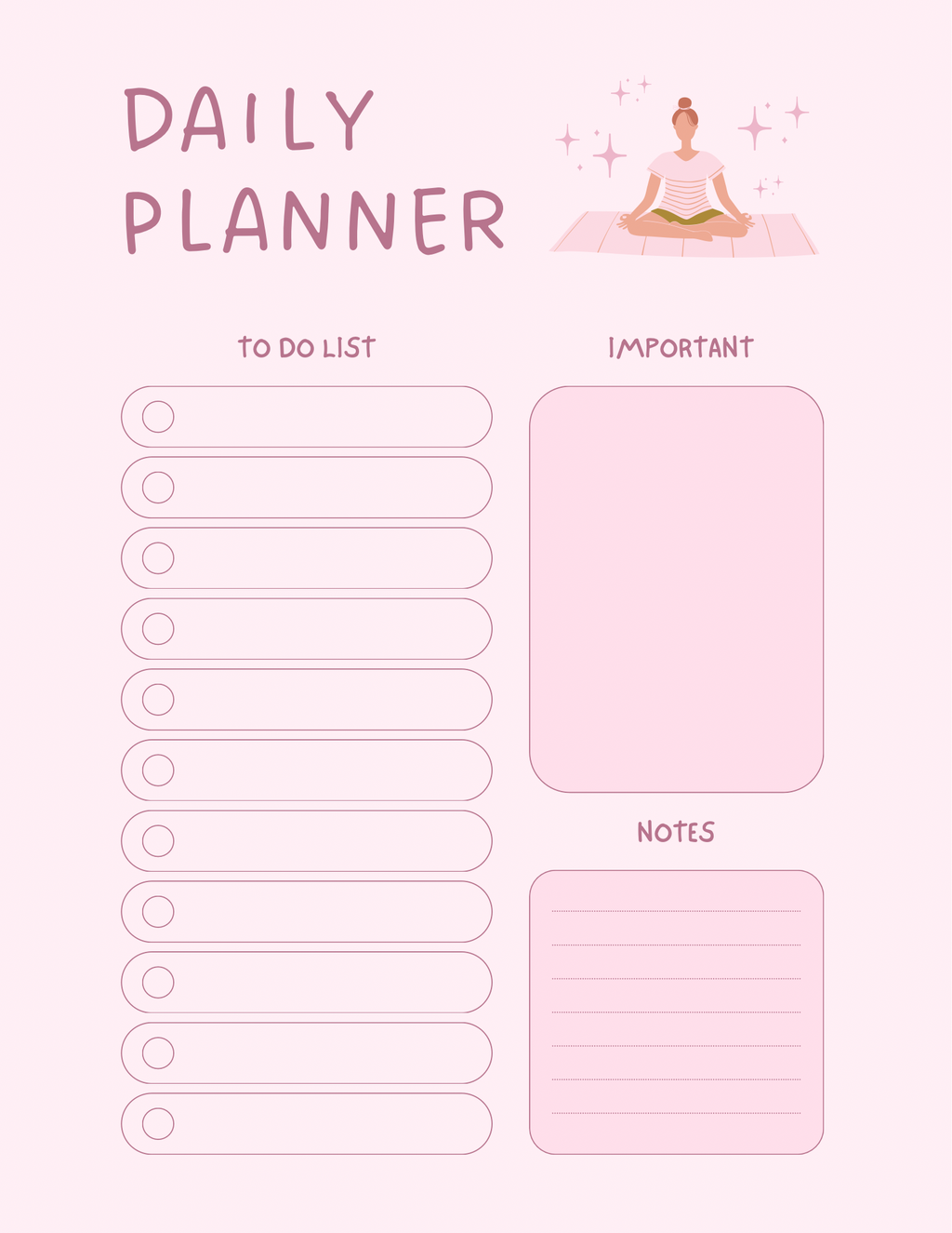 Pink Floral Planner