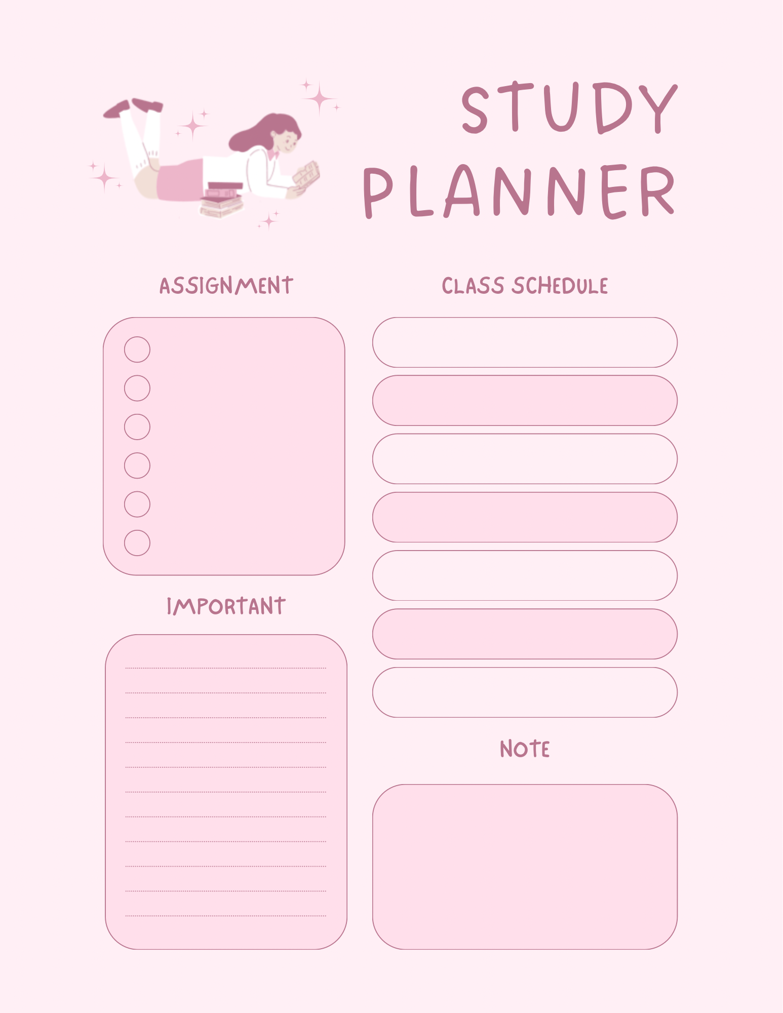 Pink Floral Planner